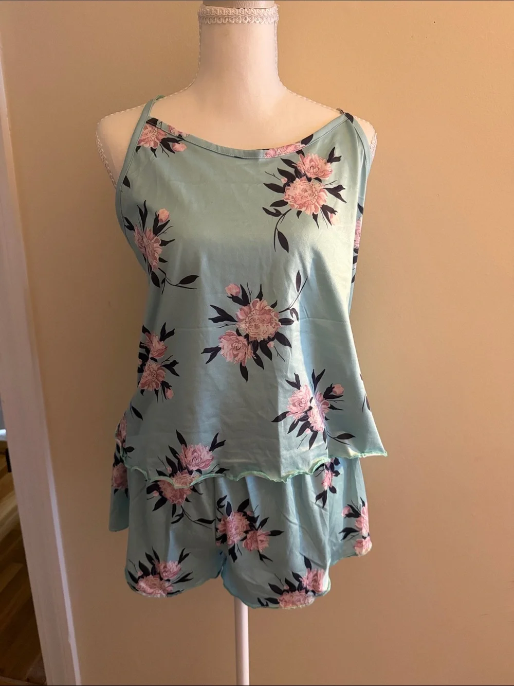 Floral Mint Two-Piece Lounge Set